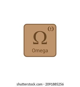 Greek Alphabet. Omega symbol icon vector