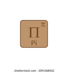 Greek Alphabet. Pi Symbol Icon Vector