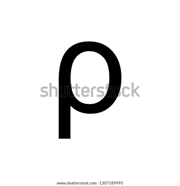 Greek Alphabet Rho Vector Icon Stock Vector (Royalty Free) 1307189995 ...