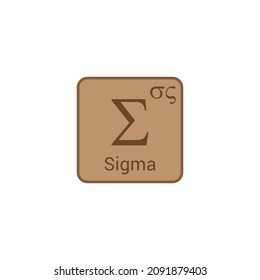 Greek Alphabet. Sigma symbol icon vector