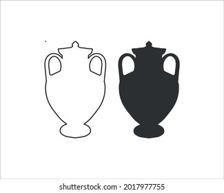 a Greek amphora. vector silhouette