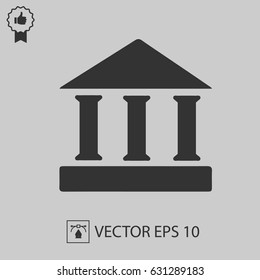 Greek ancient temple vector icon eps 10.