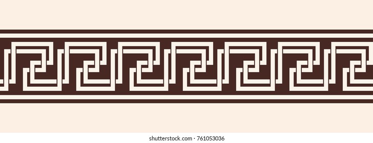 Greek ancient vector ornament. Drawing isolated on white background.