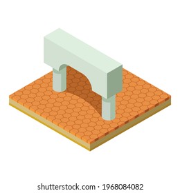 Greek arch icon. Isometric illustration of greek arch vector icon for web
