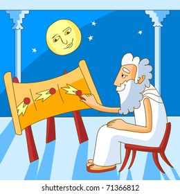 Greek astronomer. Vector version.