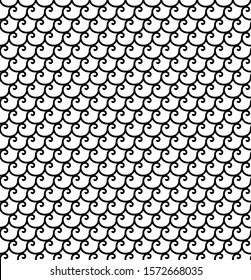 Greek blue waves seamless vector pattern ornament