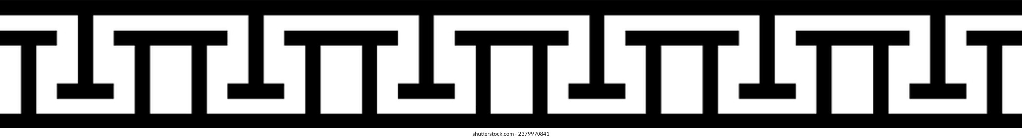 Vector aislado del elemento decorativo del marco del borde griego