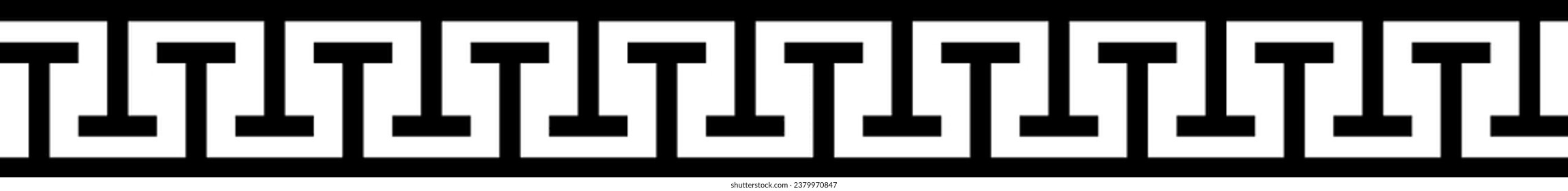 Greek Border Frame Decorative Element Isolated Vector