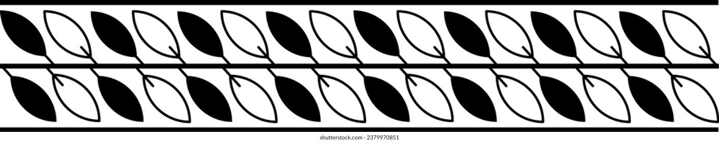 Greek Border Frame Decorative Element Isolated Vector