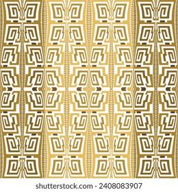 Fronteras griegas. Patrón griego sin soldadura. Fondo de la frontera ornamental. Repetir los adornos modernos. Diseño aislado de estilo étnico tribal en blanco. Resumen de fondo adornado con motivos ornamentales. Llave griega, serpenteantes.