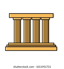 Greek building columns