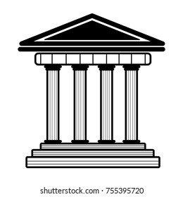 Greek Building Icon Vector Stock Vector (Royalty Free) 755395720