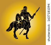 Greek centaur vector design logo