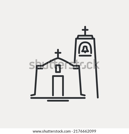 Similar – Foto Bild Glockenturm mit Glocken und Kreuz im italienischen Stil / Marciana Alta