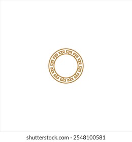 Greek Circle logo in brown color and white background