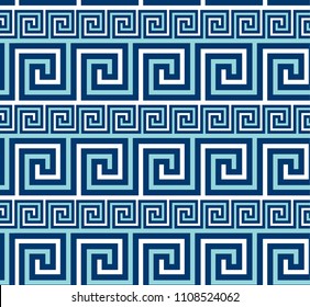 Greek classic meander seamless pattern. Simple geometric repeatable motif for background, wrapping paper, fabric, surface design