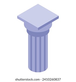 Greek column icon isometric vector. Rome history. Classic soldier