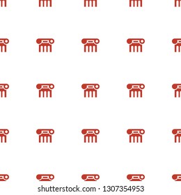 Greek column icon pattern seamless white background. Editable filled Greek column icon. Greek column icon pattern for web and mobile.