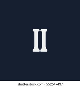 Greek Column icon silhouette vector illustration


