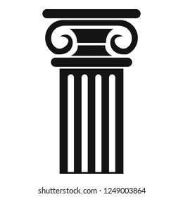 Greek column icon. Simple illustration of greek column vector icon for web design isolated on white background