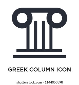Greek column icon vector isolated on white background for your web and mobile app design, Greek column logo concept