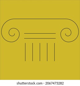 Vektorgrafik-Vektorgrafik-Design der griechischen Spalte