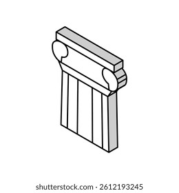 greek column isometric icon vector. greek column sign. isolated symbol illustration