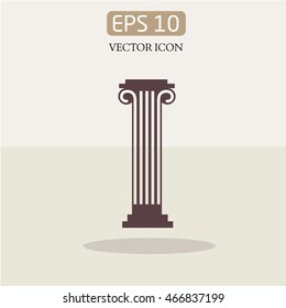 Greek column. vector icon.