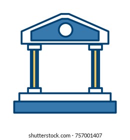 Greek columns building
