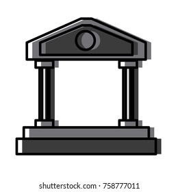 Greek columns building icon vector illustration graphic design