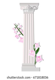 Greek Corinthic columns order vintage design Vector illustration