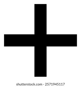 Greek Cross Crux quadrata christian crosses icon black color vector illustration image flat style