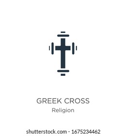 Greek cross icon vector. Trendy flat greek cross icon from religion collection isolated on white background. Vector illustration can be used for web and mobile graphic design, logo, eps10