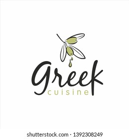 Greek cuisine, template for restaurant menu