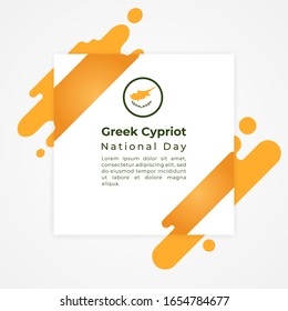 Greek Cypriot National Day Vector Template Design Illustration
