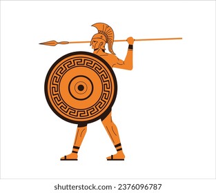 Greek design elements classical symbol pattern on white background