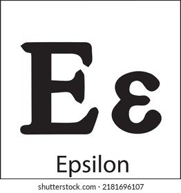 El epsilón griego. El alfabeto griego se ha utilizado para escribir el griego desde finales del siglo IX o principios del siglo VIII a.C.