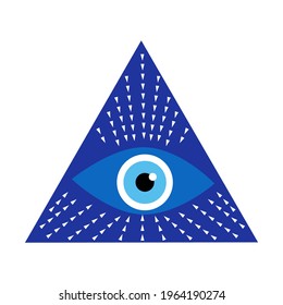 Greek evil eye, symbol of protection. Glass Turkish eye Nazar Boncugu. Amulet, talisman from the evil eye.