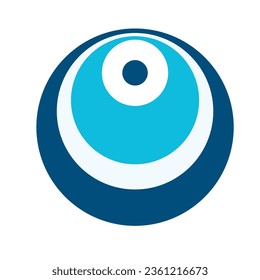 greek evil eye vector in blue and turquoise colors  