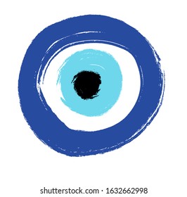 greek evil eye vector - symbol of protection. Amulet from evil eye. Nazar. Magic item, attribute