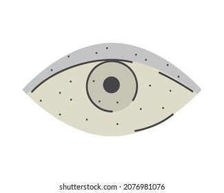 greek eye style icon isolated