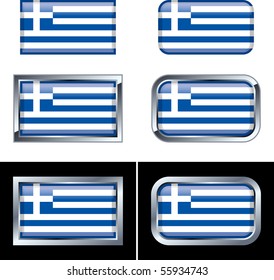 Greek Flag Buttons