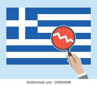 Greek flag concept - negative version. EPS8.