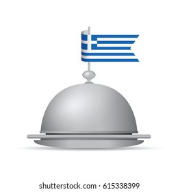 greek flag dinner platter