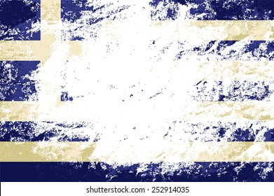 Greek flag Grunge background. Vector illustration Eps 8.