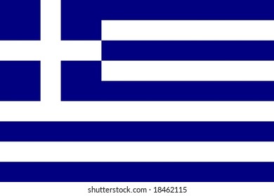 Greek flag isolated vector illustration