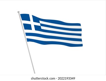 Bandera griega aislada. ilustración vectorial