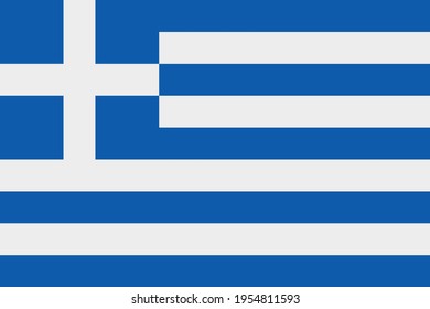 Icono del vector de la bandera griega. La bandera de Grecia.