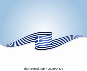 griechische Flagge, abstrakter Hintergrund. Vektorgrafik.
