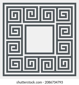 Greek of frame, corner and border, roman ornament quality vector illustration cut 